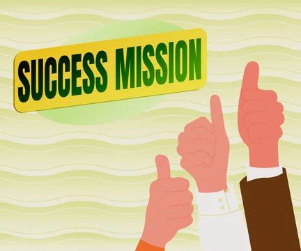 Text caption presenting Success Mission. Concept meaning getting job done in Stockillustratie