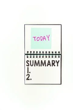 Text caption presenting Summary. Word Written on Brief Statement Abstract イラスト素材