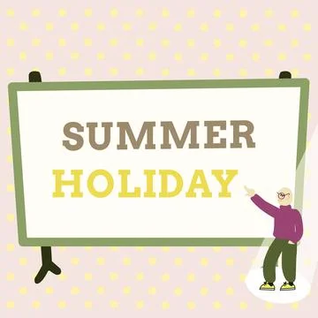 Text caption presenting Summer Holiday. Business idea special period of time in Stock-Illustration