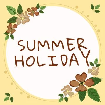 Text caption presenting Summer Holiday. Business idea special period of time  Stock-Illustration