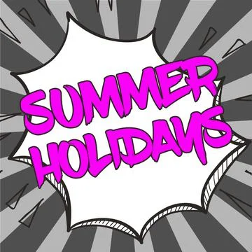 Text caption presenting Summer Holidays. Business idea Vacation during the Stock-Illustration