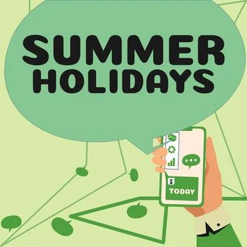 Text caption presenting Summer Holidays. Business concept Vacation during the Stock-Illustration