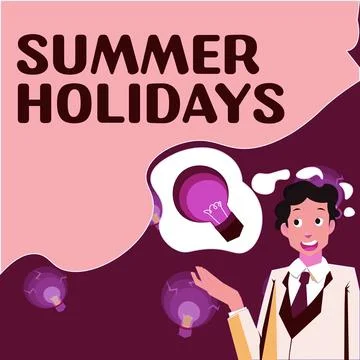 Text caption presenting Summer Holidays. Conceptual photo Vacation during the Stock-Illustration