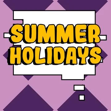Text caption presenting Summer Holidays. Business concept Vacation during the Stock Illustration