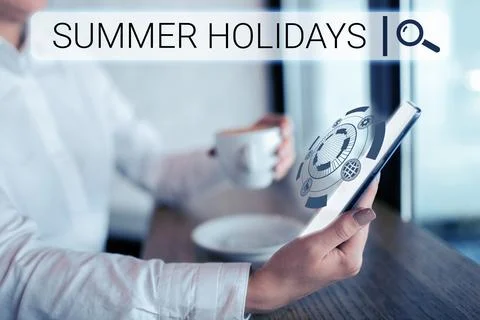 Text caption presenting Summer Holidays. Concept meaning Vacation during the Stock-Fotos