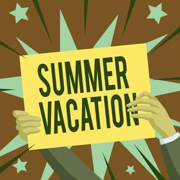 Text caption presenting Summer Vacation. Business concept the time when children Stock-Illustration