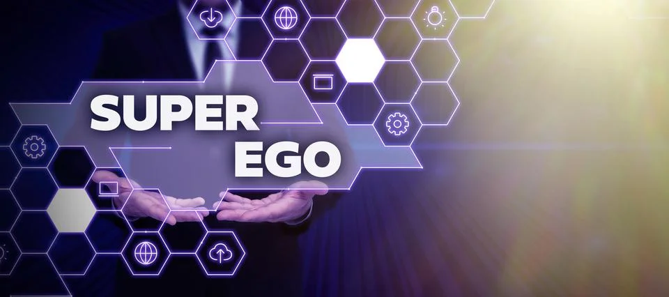 Text caption presenting Super Ego. Business approach The I or self of any person Stock Photos