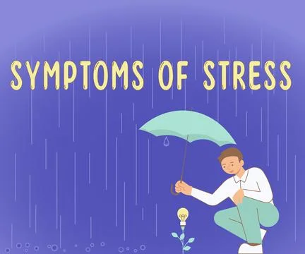 Text caption presenting Symptoms Of Stress. Business showcase serving as symp Stockillustratie