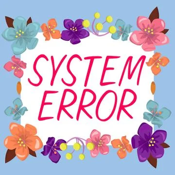 Text caption presenting System Error. Business showcase Technological failure Stock-Illustration