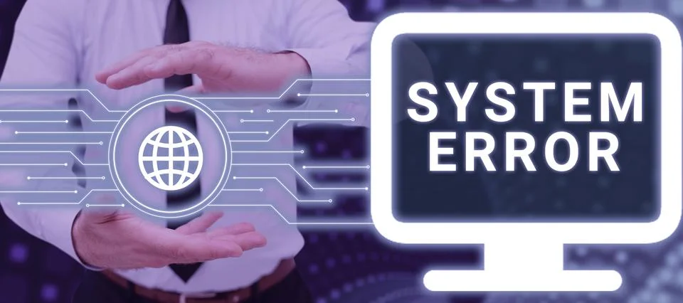 Text caption presenting System Error. Business showcase Technological failure Foto stock