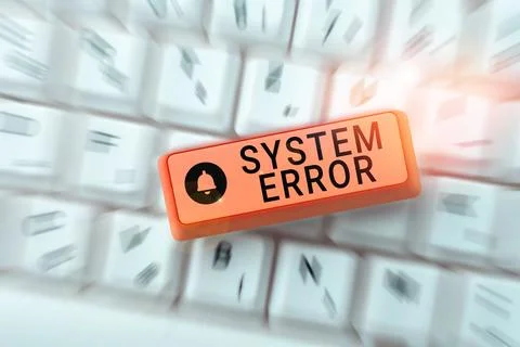 Text caption presenting System Error. Internet Concept Technological failure Foto stock