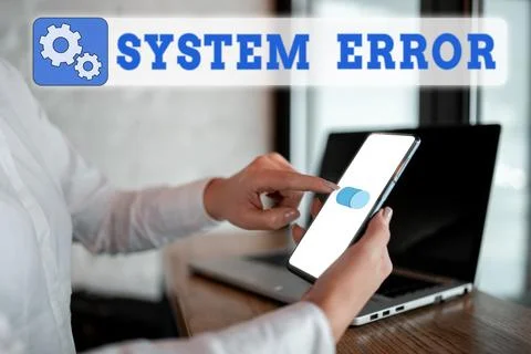 Text caption presenting System Error. Business idea Technological failure Stock Photos