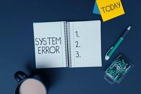 Text caption presenting System Error. Business approach Technological failure Foto stock