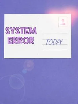Text caption presenting System Error. Concept meaning Technological failure Stock Photos