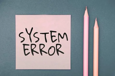 Text caption presenting System Error. Conceptual photo Technological failure Foto stock