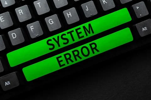 Text caption presenting System Error. Business showcase Technological failure Foto stock