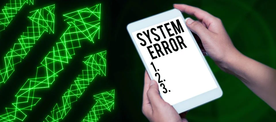 Text caption presenting System Error. Word Written on Technological failure Stock Photos