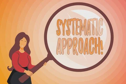 Text caption presenting Systematic Approach. Business concept A process used to Stockillustratie