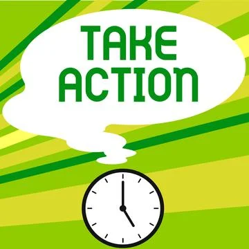 Text caption presenting Take Action. Internet Concept advices someone to do 库存插图