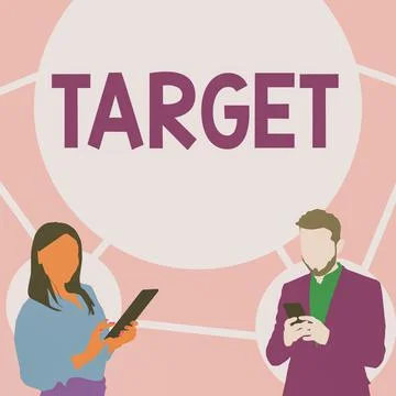 Text caption presenting Target. Business overview person object or place イラスト素材