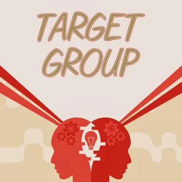 Text caption presenting Target Group. Internet Concept Particular showing that Stock Illustration