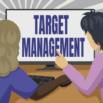 Text caption presenting Target Management. Conceptual photo nurturing the Ilustración de archivo
