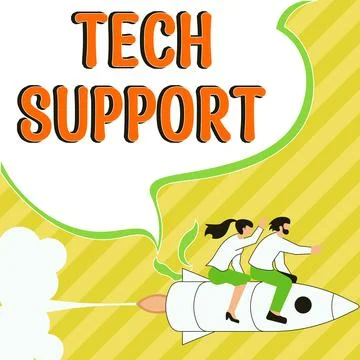Text caption presenting Tech Support. Internet Concept Assisting individuals who Stockillustratie