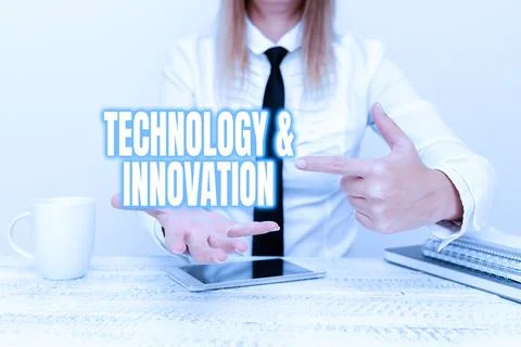 Text caption presenting Technology And Innovation. Internet Concept Application Stock Photos