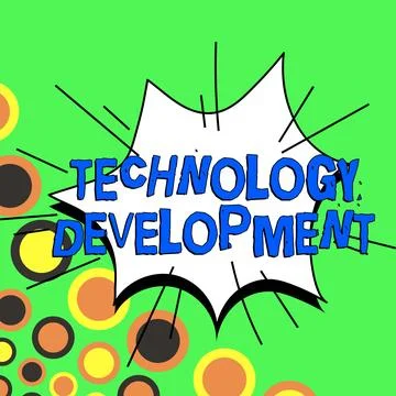 Text caption presenting Technology Development. Conceptual photo Technological Stock Illustration