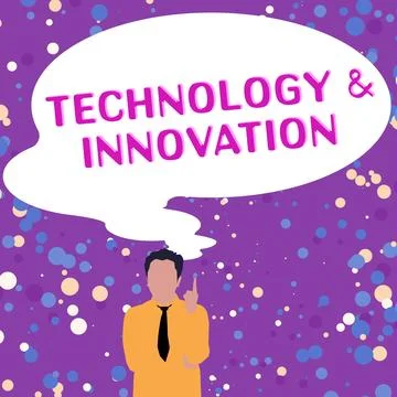Text caption presenting Technology Innovation. Business concept Application of Stock Illustration