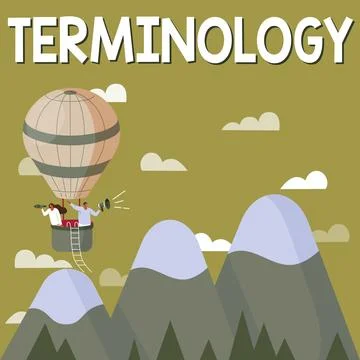 Text caption presenting Terminology. Internet Concept Terms used with particular 스톡 일러스트