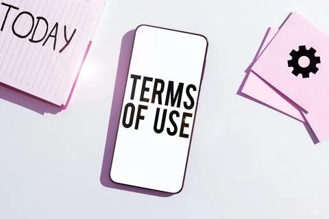 Text caption presenting Terms Of Use. Business overview Established conditions Stock Photos