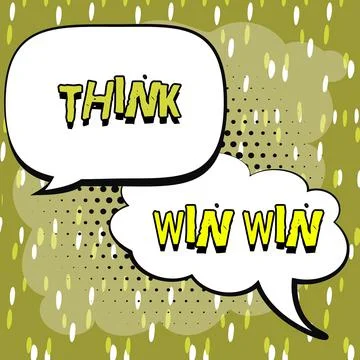 Text caption presenting Think Win Win. Business approach Business Strategy Stockillustratie