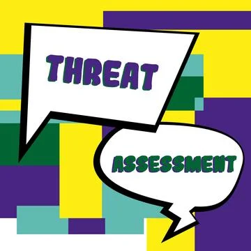 Text caption presenting Threat Assessment. Internet Concept determining the 스톡 일러스트