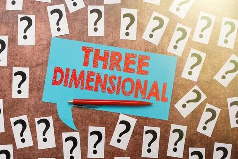 Text caption presenting Three Dimensional. Business approach Things that have Stock Photos