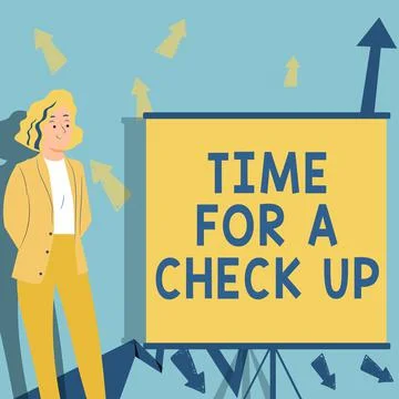 Text caption presenting Time For A Check Up. Business idea a Thorough Stock Illustration