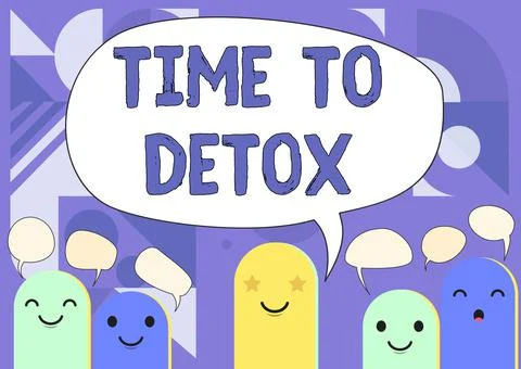 Text caption presenting Time To Detox. Internet Concept when you purify your Illustrazione stock