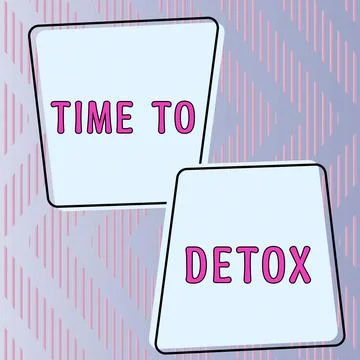 Text caption presenting Time To Detox. Business overview business review Stockillustratie