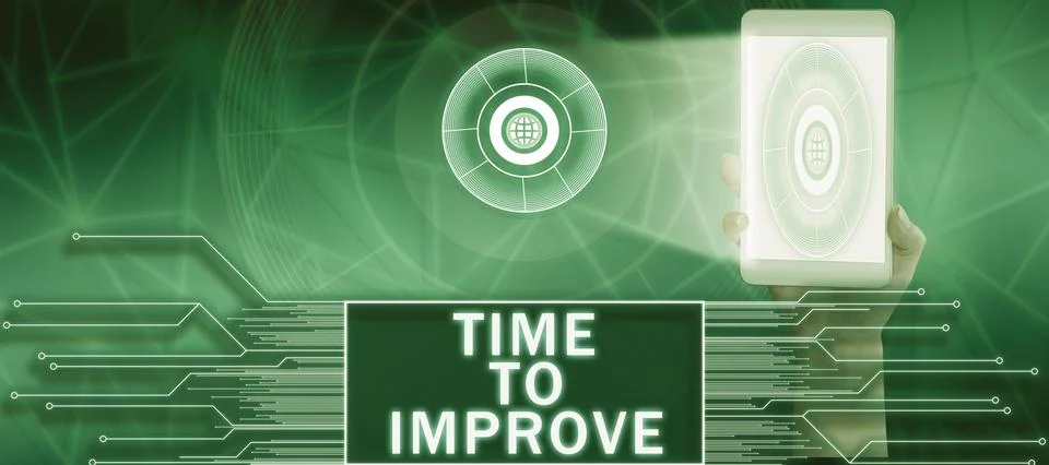 Text caption presenting Time To Improve. Business showcase Telling someone to Stock-Fotos