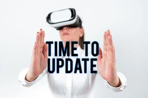 Text caption presenting Time To Update. Business concept System software update 스톡 사진
