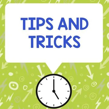 Text caption presenting Tips And Tricks. Conceptual photo helpful advices that Illustrazione stock