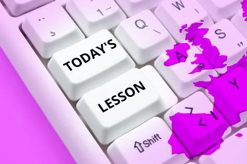 Text caption presenting Today'S Lesson, Business approach ask assigned for in Stock Photos