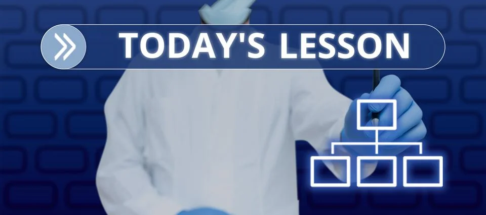 Text caption presenting Today'S Lesson. Business concept ask assigned for ind Stock Photos
