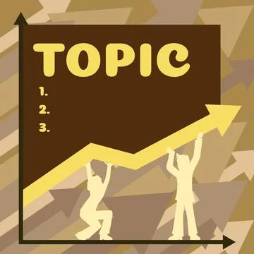 Text caption presenting Topic. Business approach matter dealt with in text Illustrazione stock