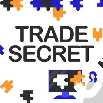 Text caption presenting Trade Secret. Internet Concept Confidential information Illustrazione stock