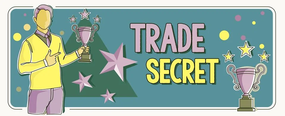 Text caption presenting Trade Secret. Conceptual photo Confidential information Stock Illustration