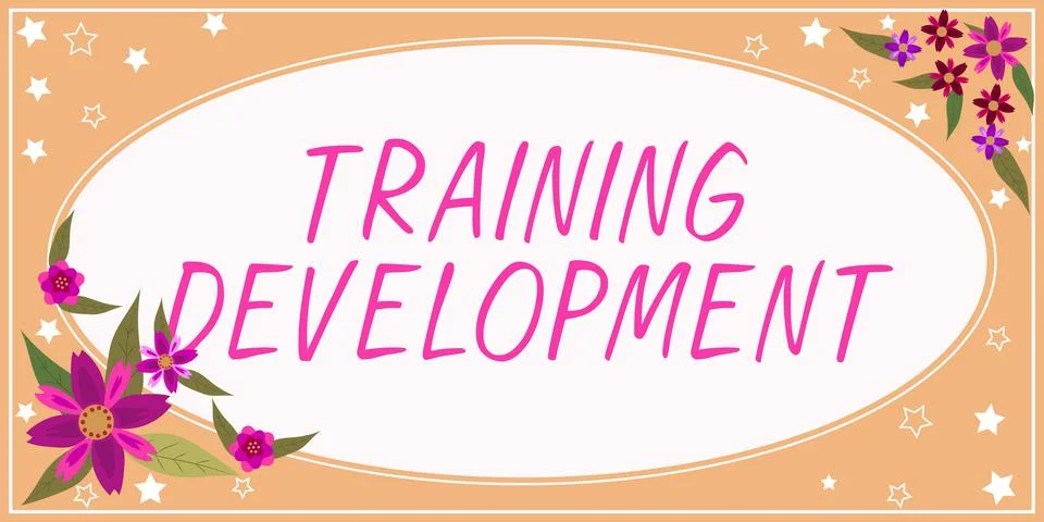 Text caption presenting Training Development. Word for Learn and Expand skill Illustrazione stock