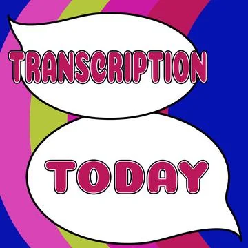 Text caption presenting Transcription. Conceptual photo Written or printed イラスト素材