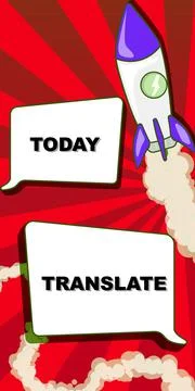 Text caption presenting Translate. Internet Concept Another word with same Stock Illustration