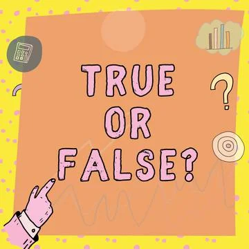 Text caption presenting True Or Falsequestion. Business idea series of Stock Illustration